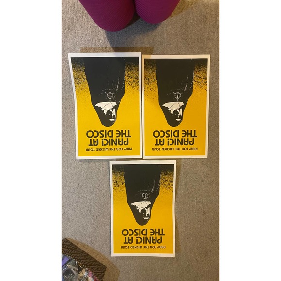 Panic At The Disco Official Tour Poster Silk Screen Print Art - Picture 6 of 7